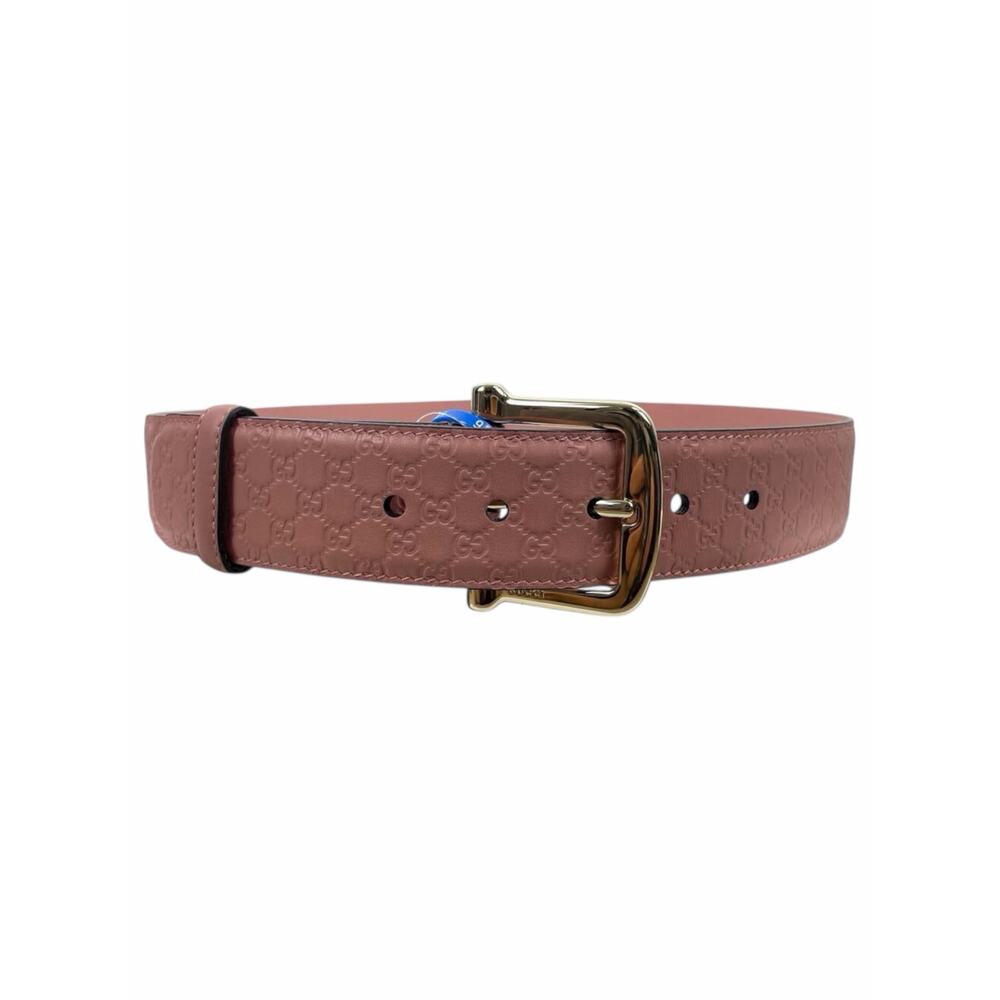 Gucci Microguccissima Monogram Wide Leather Belt Pink Size 85/34 - Picture 3 of 11